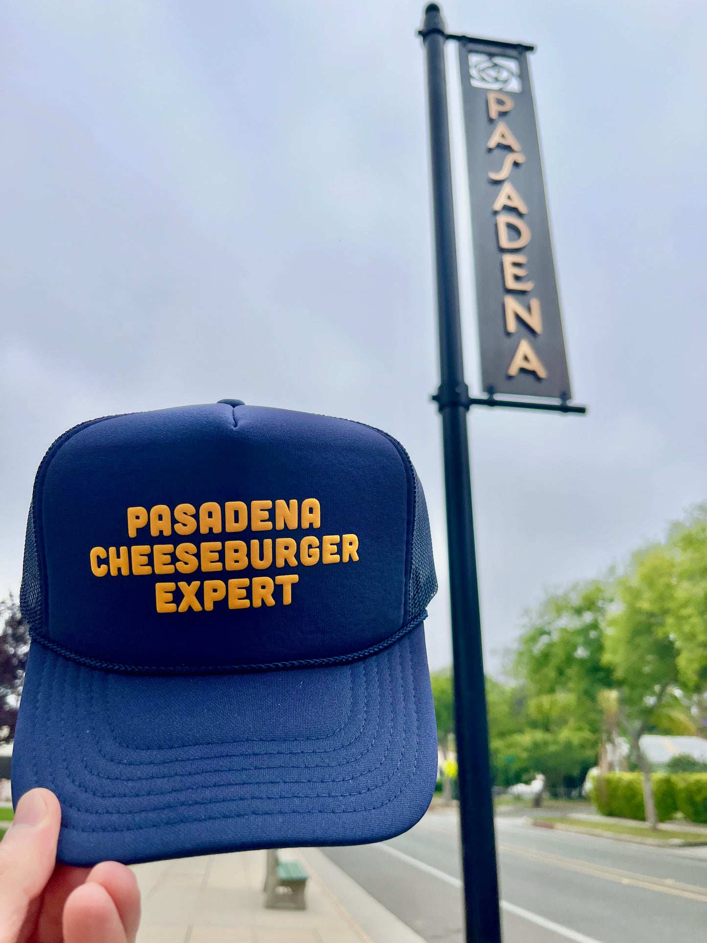 Pasadena Cheeseburger Expert Trucker Hat
