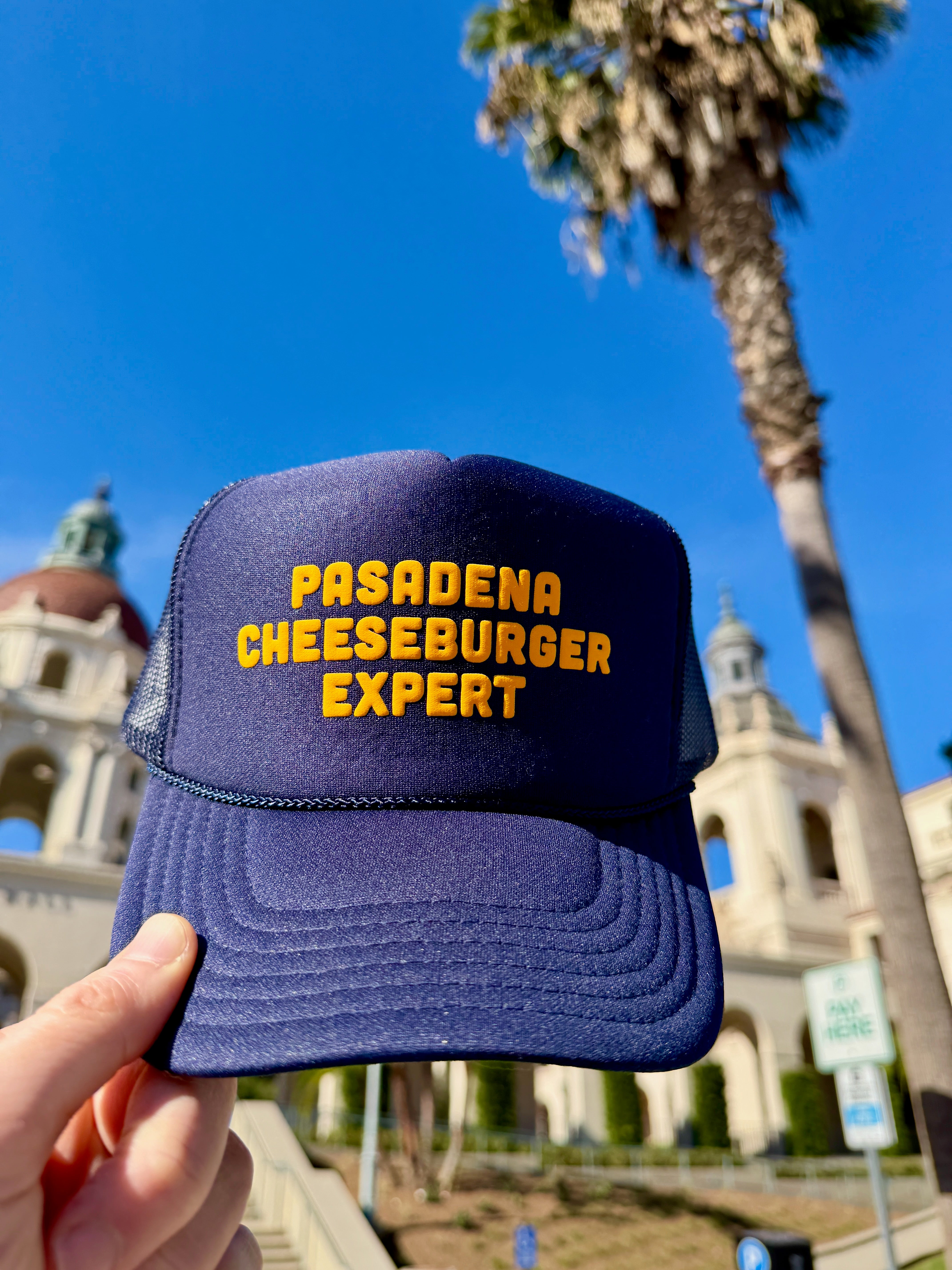 Pasadena Cheeseburger Expert Trucker Hat – HEY NEIGHBOR