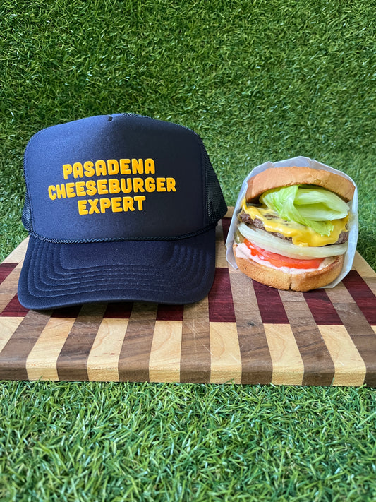 (PRE-ORDER, Delivery Guaranteed before Christmas): Pasadena Cheeseburger Expert Trucker Hat