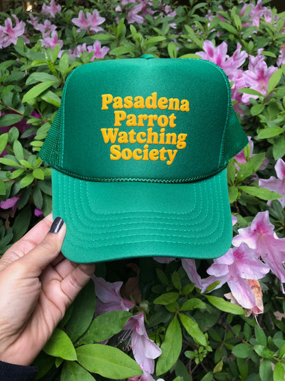 Pasadena Parrot Watching Society Hat - Front View